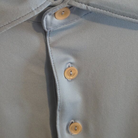 Peter Millar Golf Polo M Maya Blue Summer Comfort Performance Grandover Logo - Picture 5 of 7